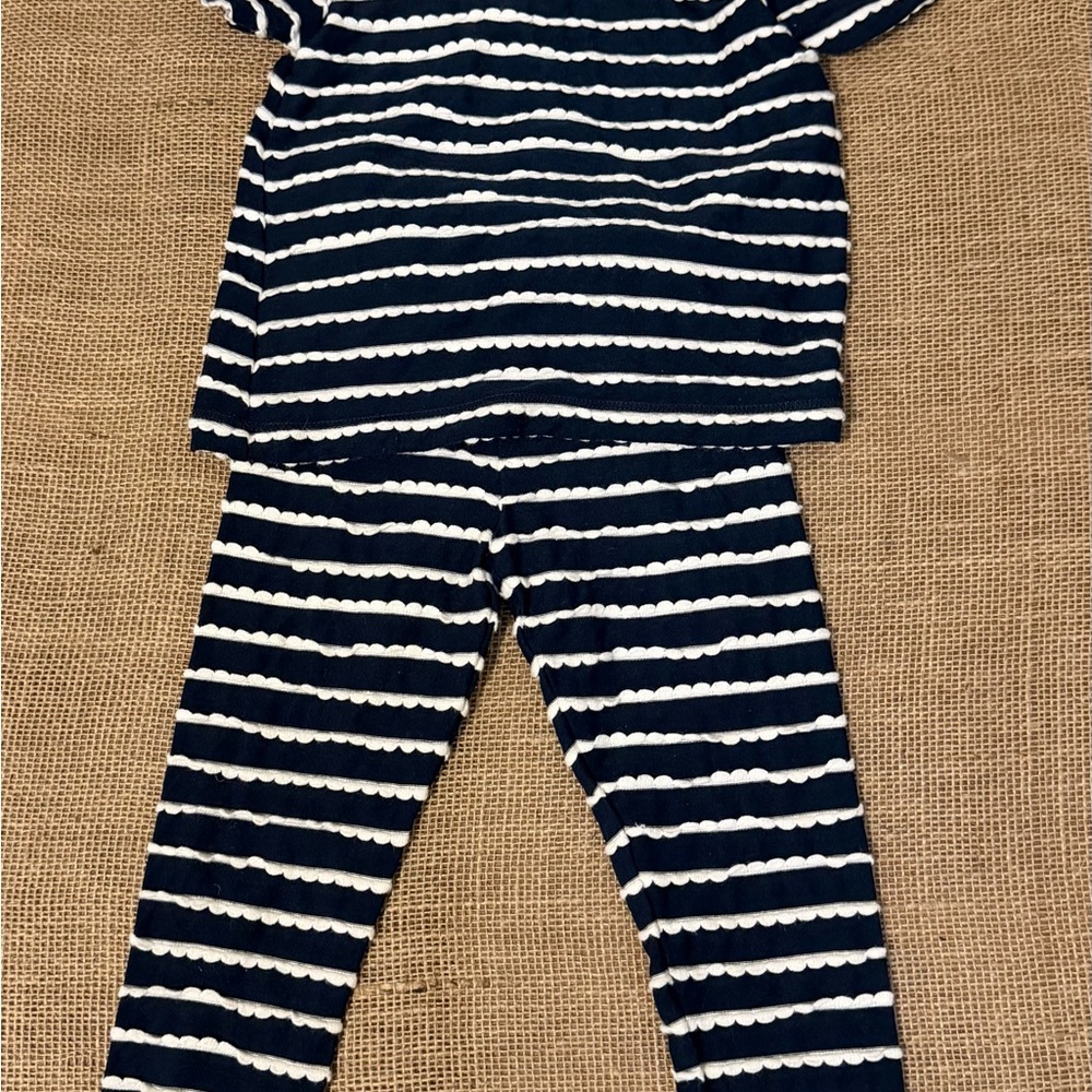 Victoria Beckham Navy and White Striped Kids Set